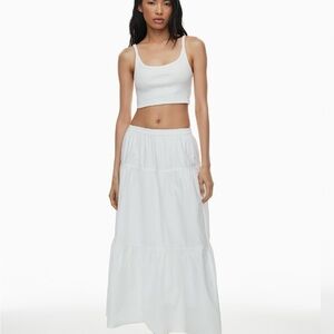 Aritzia White Maxi Skirt